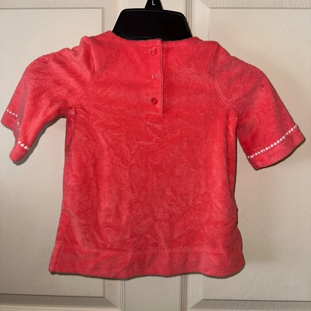 Janie and Jack Pink Terry Cloth swim Cover Up dress 6 to 12 months beach summer